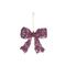 Hanger Strik Glitter Bordeaux 12x10cm Ku Nststof 