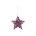 Hanger Ster Glitter Bordeaux 13x13cm Kun Ststof 