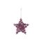 Hanger Ster Glitter Bordeaux 13x13cm Kun Ststof 