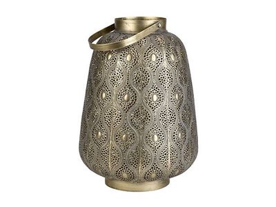 Lanterne Maroc Dore 28x28xh25cm Metal 