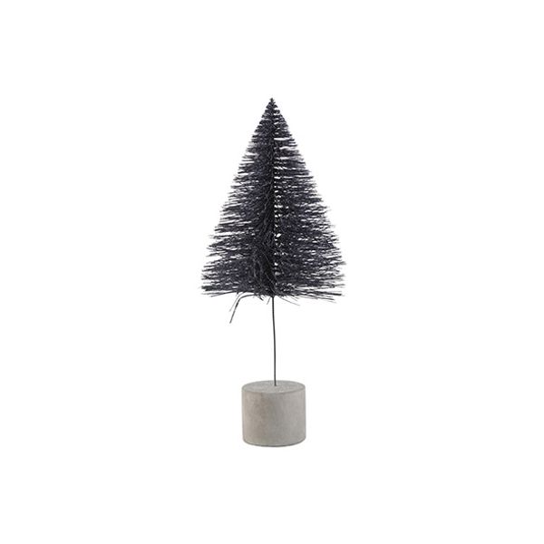 Kerstboom Glitter Zwart 16x16xh36cm Plas Tiek 