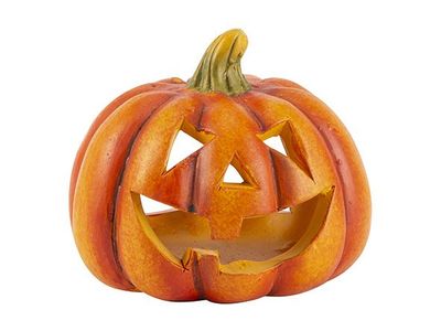 Pompoenhoofd Oranje 10x8xh9,5cm Rond Ker Amiek