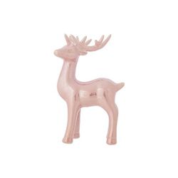 Cosy @ Home Hert Antlers Roze 10,5x9,3xh16,9cm Keram Iek Lustre Finish 