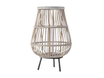 Lanterne On Foot Naturel 29,5x29,5xh45,5 Cm Bois