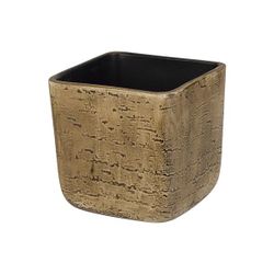 Cosy @ Home Cachepot Water Effect Brun 16x16xh16cm C Arre Gres 