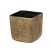 Cosy @ Home Bloempot Water Effect Bruin 16x16xh16cm Vierkant Aardewerk