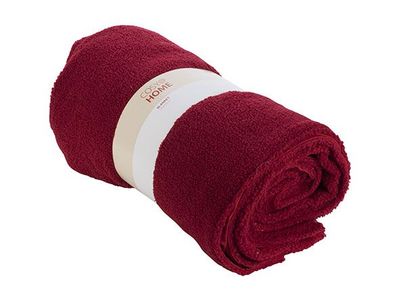 Plaid Wool Donkerrood 160x140xh,5cm Text Iel