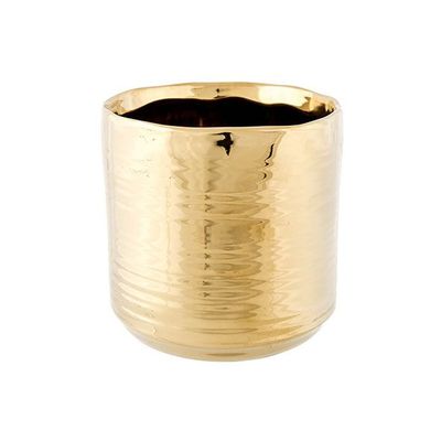 Bloempot Goud D130 13x13xh12,5cm Cilindr Isch Aardewerk  Cosy @ Home