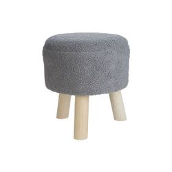 Cosy @ Home Tabouret Wool Gris 32x32xh33cm Bois  