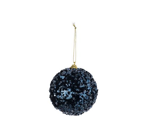 Boule Noel Pearls Bleu Fonce D10cm Plast Ic  Cosy @ Home