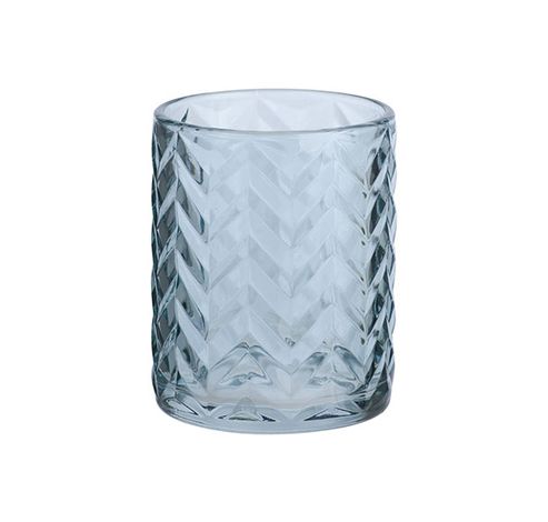 Theelichthouder Fleche Blauw D10xh12cm Glas  Cosy @ Home