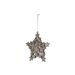 Hanger Ster Glitter Champagne D6 13x13cm  Kunststof 