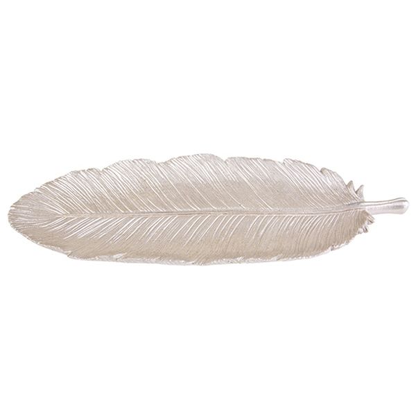 Cosy @ Home Schaal Feather Champagne 31x12xh1cm Poly Resin