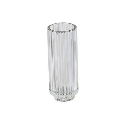 Theelichthouder Athena Lichtgrijs 6,2x6, 2xh16cm Rond Glas  Cosy @ Home