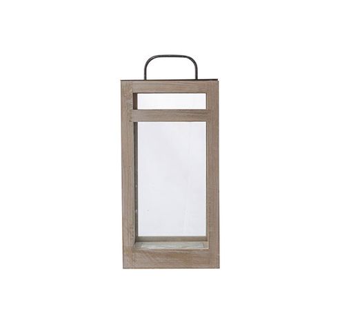 Lanterne Utah Blanc 14,7x14,7xh32cm Bois   Cosy @ Home