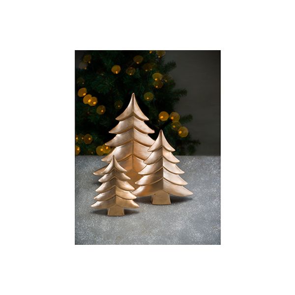 Kerstboom Matt Finish Goud 22,5x8xh27cm Keramiek 