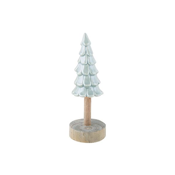 Kerstboom Wooden Base Mint D8,8xh20cm Ke Ramiek 