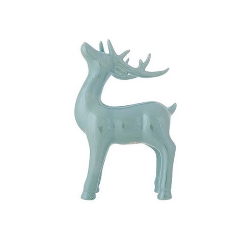 Cerf Antlers Vert 18x14,4xh27,7cm Cerami Que Lustre Finish  Cosy @ Home