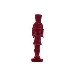 Cosy @ Home Statue Nutkracker Bordeaux 7x6,5xh26,5cm  Velours 