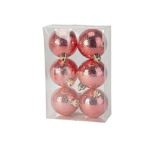 KERSTBAL SET6 RINGS ROOD D6CM KUN  Cosy @ Home