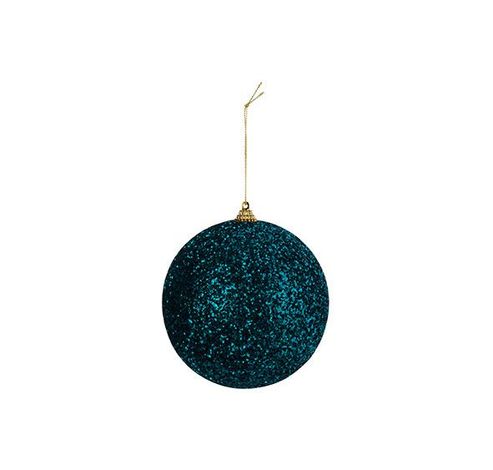 KERSTBAL PAILLETTES PETROLEUM BLAUW D8CM  Cosy @ Home