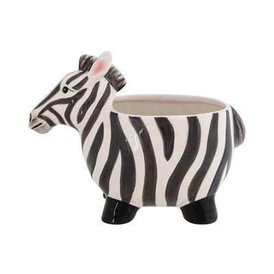 Zebra Pot Zwart-wit 25,4x14xh18,8cm Kera Miek  Cosy @ Home