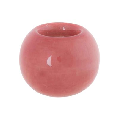 Theelichthouder Reactive Glazing Roze 9, 5x9,5xh7,5cm Rond Aardewerk  Cosy @ Home