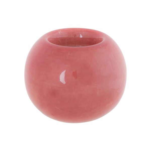 Theelichthouder Reactive Glazing Roze 9, 5x9,5xh7,5cm Rond Aardewerk 