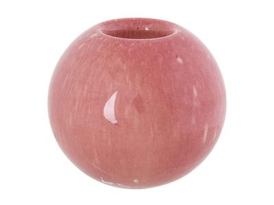 Theelichthouder Reactive Glazing Roze 12 X12xh10cm Rond Aardewerk