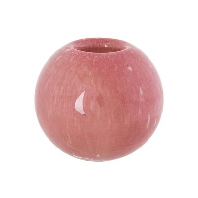 Theelichthouder Reactive Glazing Roze 12 X12xh10cm Rond Aardewerk  Cosy @ Home