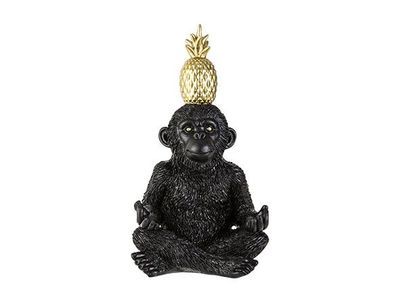 Aap Pine Apple Zwart 10x8,5xh18cm Polyre Sin