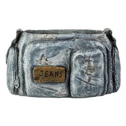 Cosy @ Home Reistas Travel Jeans Blauw 38x22xh21cm Keramiek 