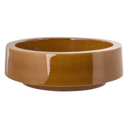 Schaal Glazed Finish Mel Camel 31x31xh10 Cm Rond Aardewerk 