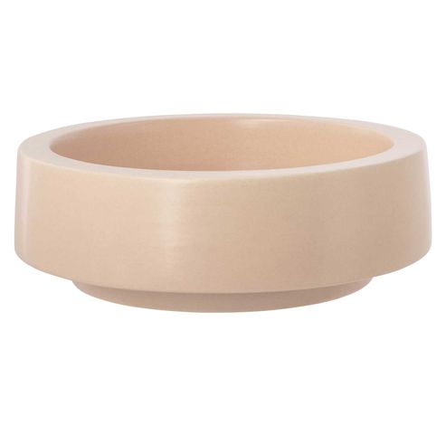 Schaal Matt Finish Beige 26x26xh9cm Rond  Aardewerk  Cosy @ Home