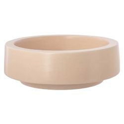 Schaal Matt Finish Beige 26x26xh9cm Rond  Aardewerk 