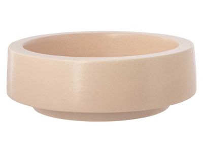 Schaal Matt Finish Beige 26x26xh9cm Rond  Aardewerk
