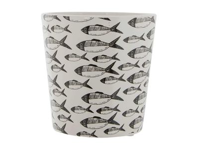 Bloempot Sardinas Donkerblauw 13x13xh13 Cm Conisch Dolomiet