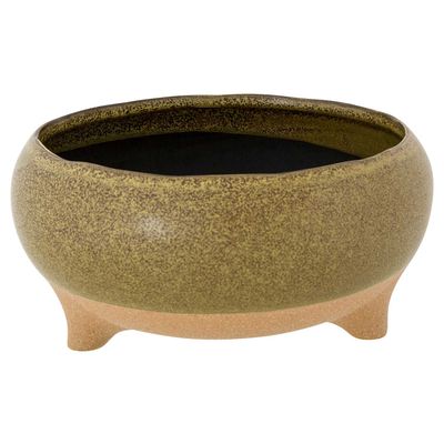 Bowl On Feet Groen D250 20x20xh9,5cm Ron D Aardewerk  Cosy @ Home