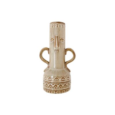 Vase Face Beige 16,5x12,5xh30cm Rond Gre S  Cosy @ Home