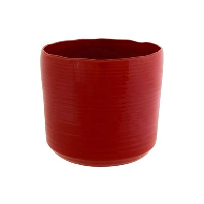 Cachepot Rouge D130 13x13xh12,5cm Cylind Rique Gres  Cosy @ Home