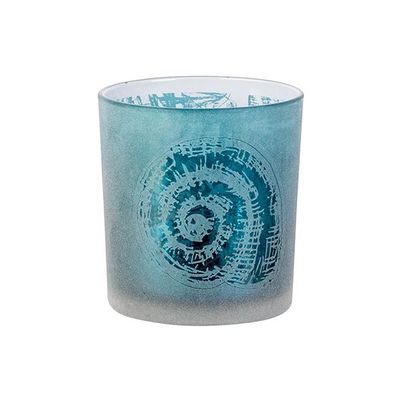 Theelichthouder Shell Blauw D10xh12cm Gl As  Cosy @ Home