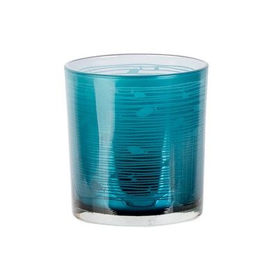 Theelichthouder Fish Blauw D7xh8cm Glas   Cosy @ Home