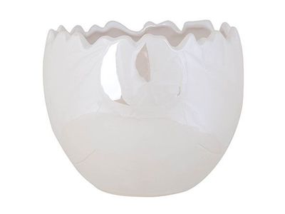 Ei  Carved Creme 13,1x13,1xh10cm 