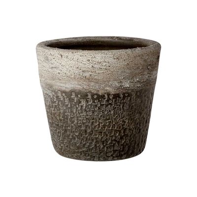 Cachepot Rough Greige 16x16xh14cm Rond Gres  Cosy @ Home