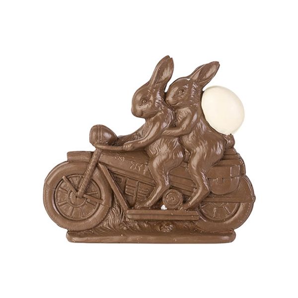 Paashaas On Bike Chocolat 21,5x4,5xh18,7 Cm Resin 