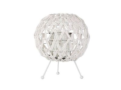 WINDLICHT WIT 25X25XH33CM BOL RIET