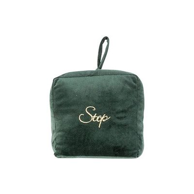 Deurstop Groen 16x6,5xh17cm Fluweel   Cosy @ Home