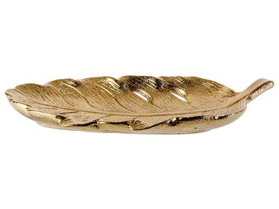 Coupe Leaf Dore 28x12,3xh4,5cm Polyresin E