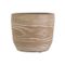 Bloempot Wood Look Beige 18x18xh16cm Ron D Conisch Aardewerk 