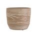 Cosy @ Home Bloempot Wood Look Beige 18x18xh16cm Ron D Conisch Aardewerk